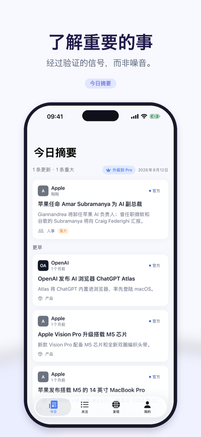 今日摘要：关注公司的已验证事件汇总